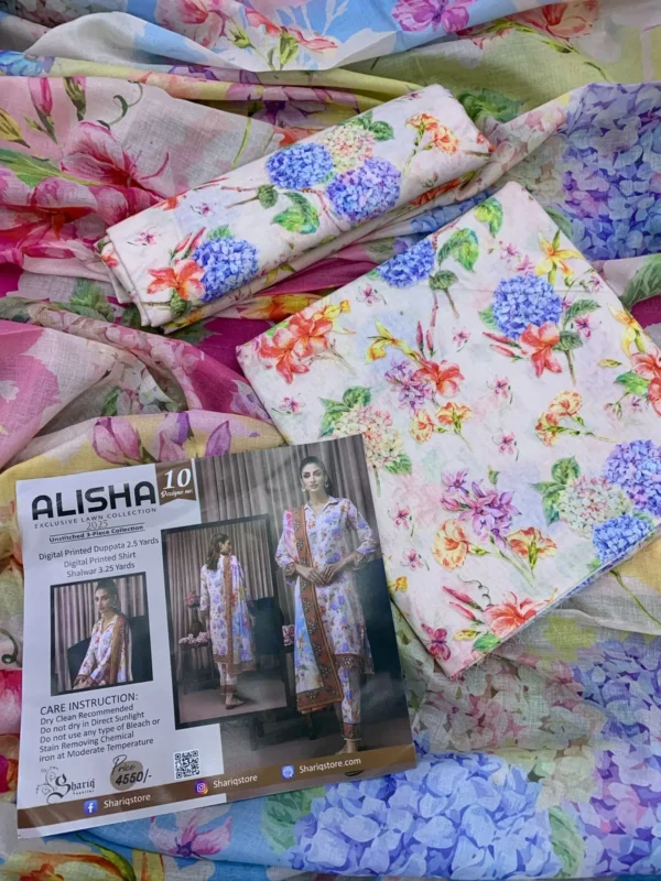 Elegant Lawn 3-Piece Unstitched Suit