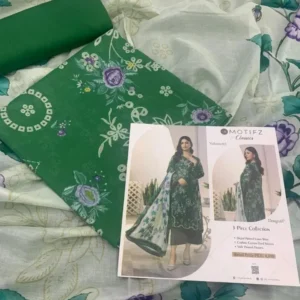 Motifz Printed Lawn 3 Piece Unstitched Suit