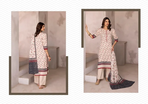Digital Jacquard 3 Piece Unstitched Suit - Image 2