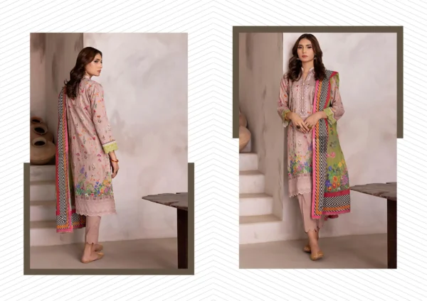 Digital Jacquard 3 Piece Unstitched Suit
